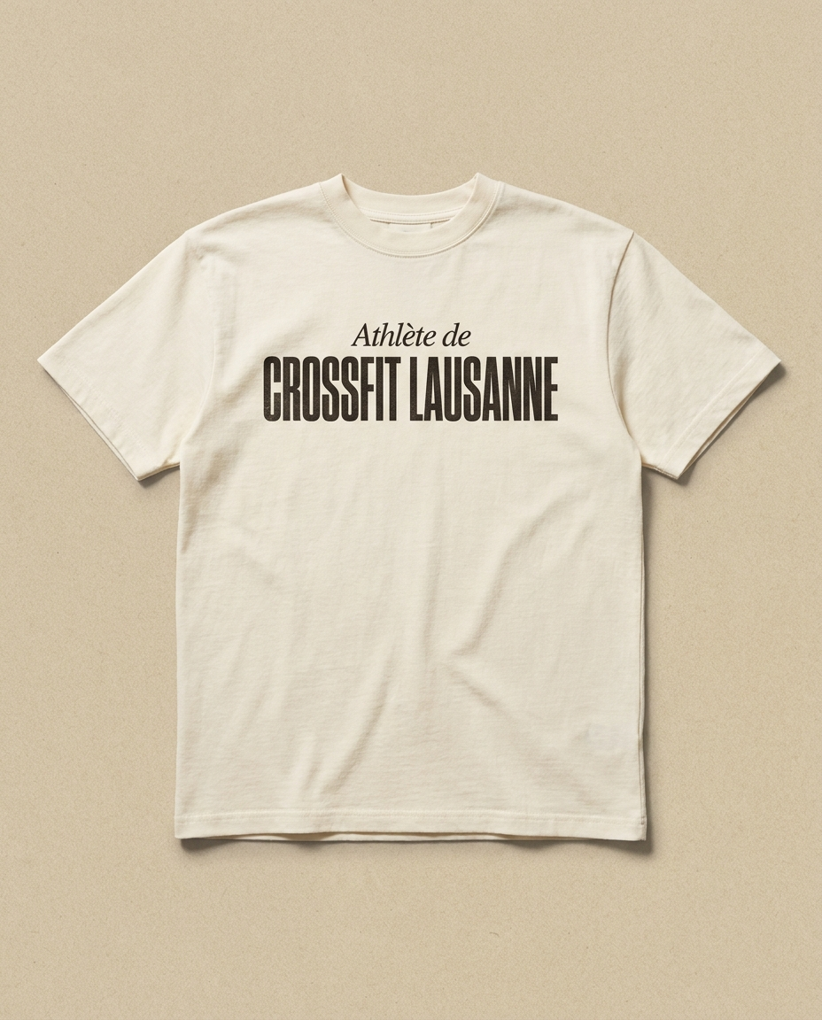 T-shirt blanc Crossfit Lausanne — Athlete de
